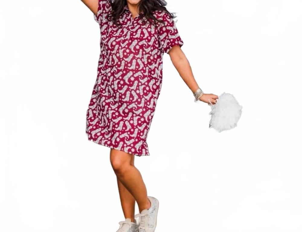 NEW LAYERZ CLOTHING tailgate dress in maroon